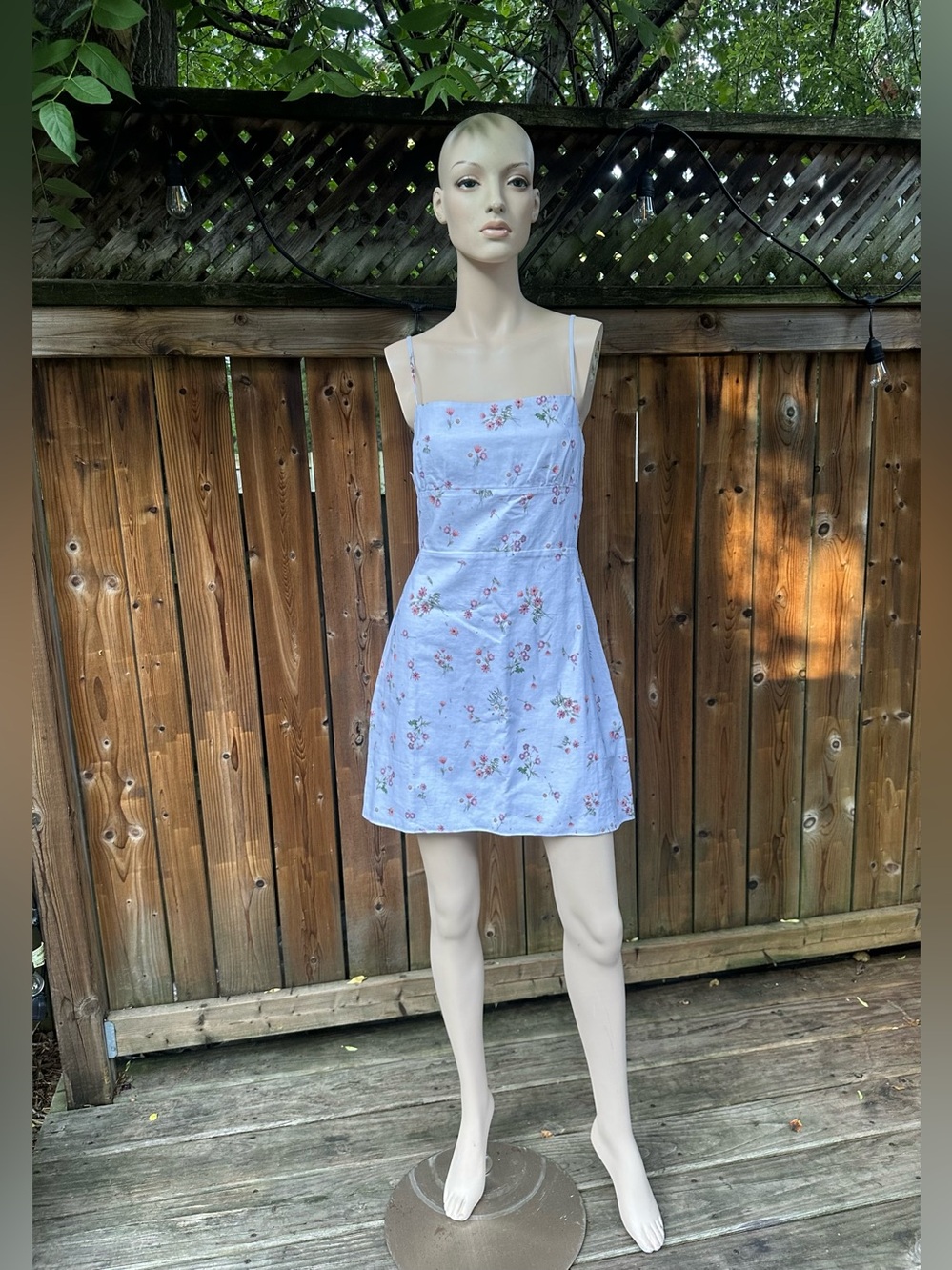 Grey Cloud Cotton Mini Dress